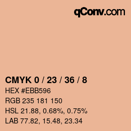 Color code: CMYK 0 / 23 / 36 / 8 | qconv.com