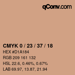 颜色代码: CMYK 0 / 23 / 37 / 18 | qconv.com