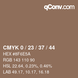 颜色代码: CMYK 0 / 23 / 37 / 44 | qconv.com
