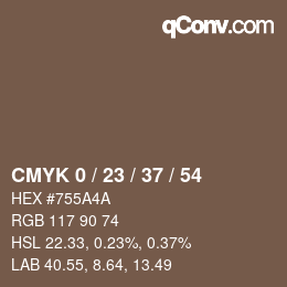 Color code: CMYK 0 / 23 / 37 / 54 | qconv.com
