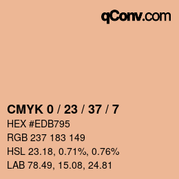 Color code: CMYK 0 / 23 / 37 / 7 | qconv.com