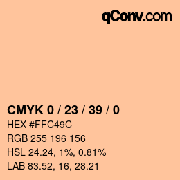 Color code: CMYK 0 / 23 / 39 / 0 | qconv.com