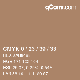 Color code: CMYK 0 / 23 / 39 / 33 | qconv.com