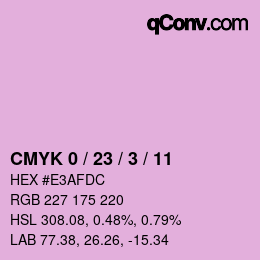カラーコード: CMYK 0 / 23 / 3 / 11 | qconv.com