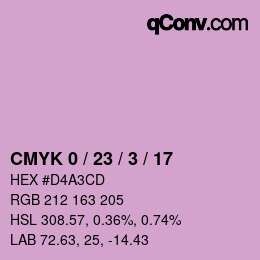 Color code: CMYK 0 / 23 / 3 / 17 | qconv.com