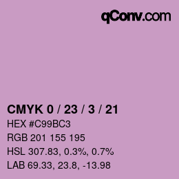Color code: CMYK 0 / 23 / 3 / 21 | qconv.com