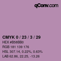 Color code: CMYK 0 / 23 / 3 / 29 | qconv.com