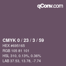 颜色代码: CMYK 0 / 23 / 3 / 59 | qconv.com