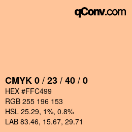 Color code: CMYK 0 / 23 / 40 / 0 | qconv.com