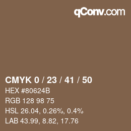 Color code: CMYK 0 / 23 / 41 / 50 | qconv.com