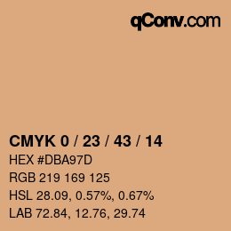 Color code: CMYK 0 / 23 / 43 / 14 | qconv.com