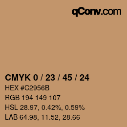 Color code: CMYK 0 / 23 / 45 / 24 | qconv.com