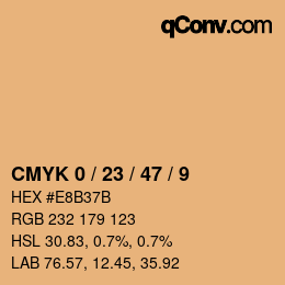 Color code: CMYK 0 / 23 / 47 / 9 | qconv.com