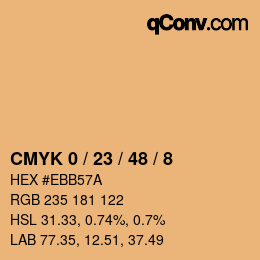 Color code: CMYK 0 / 23 / 48 / 8 | qconv.com