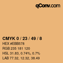 Color code: CMYK 0 / 23 / 49 / 8 | qconv.com