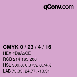 カラーコード: CMYK 0 / 23 / 4 / 16 | qconv.com