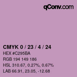 颜色代码: CMYK 0 / 23 / 4 / 24 | qconv.com