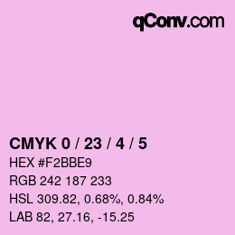 Color code: CMYK 0 / 23 / 4 / 5 | qconv.com