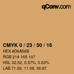 Color code: CMYK 0 / 23 / 50 / 16 | qconv.com