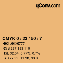 Color code: CMYK 0 / 23 / 50 / 7 | qconv.com