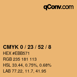 カラーコード: CMYK 0 / 23 / 52 / 8 | qconv.com