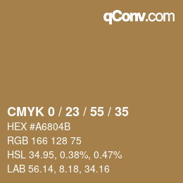 Color code: CMYK 0 / 23 / 55 / 35 | qconv.com