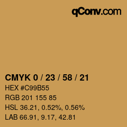 颜色代码: CMYK 0 / 23 / 58 / 21 | qconv.com