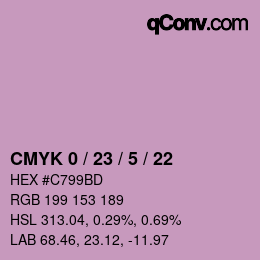 Color code: CMYK 0 / 23 / 5 / 22 | qconv.com