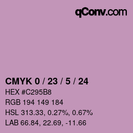 Color code: CMYK 0 / 23 / 5 / 24 | qconv.com