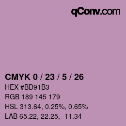 Color code: CMYK 0 / 23 / 5 / 26 | qconv.com