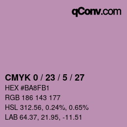 Color code: CMYK 0 / 23 / 5 / 27 | qconv.com