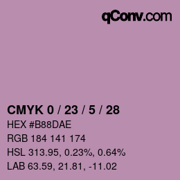 Color code: CMYK 0 / 23 / 5 / 28 | qconv.com