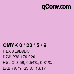 Color code: CMYK 0 / 23 / 5 / 9 | qconv.com