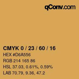 Color code: CMYK 0 / 23 / 60 / 16 | qconv.com