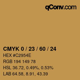 Color code: CMYK 0 / 23 / 60 / 24 | qconv.com