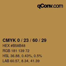 Color code: CMYK 0 / 23 / 60 / 29 | qconv.com