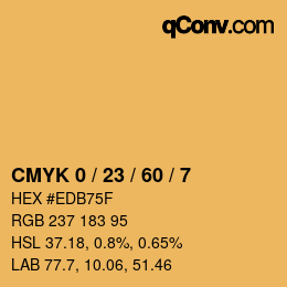 Color code: CMYK 0 / 23 / 60 / 7 | qconv.com