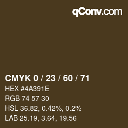 Color code: CMYK 0 / 23 / 60 / 71 | qconv.com