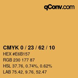 Color code: CMYK 0 / 23 / 62 / 10 | qconv.com
