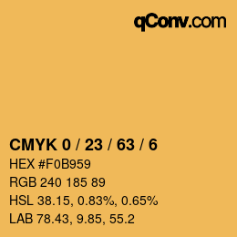 Color code: CMYK 0 / 23 / 63 / 6 | qconv.com