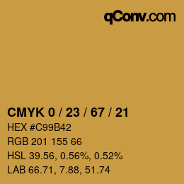 Color code: CMYK 0 / 23 / 67 / 21 | qconv.com