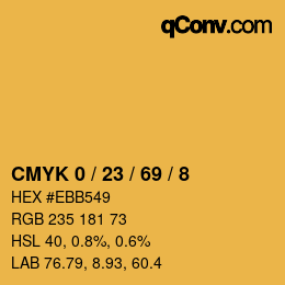 Color code: CMYK 0 / 23 / 69 / 8 | qconv.com