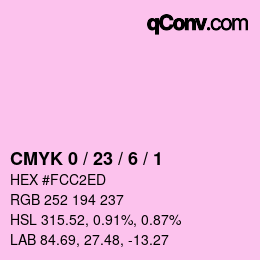 Color code: CMYK 0 / 23 / 6 / 1 | qconv.com