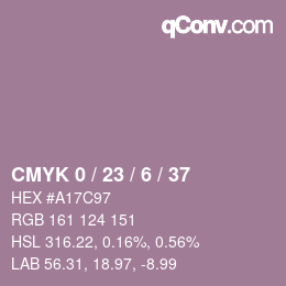 Color code: CMYK 0 / 23 / 6 / 37 | qconv.com