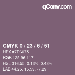 颜色代码: CMYK 0 / 23 / 6 / 51 | qconv.com