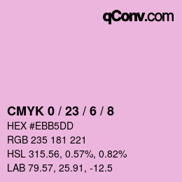 Color code: CMYK 0 / 23 / 6 / 8 | qconv.com