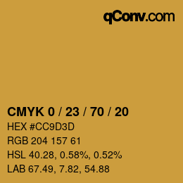 Color code: CMYK 0 / 23 / 70 / 20 | qconv.com