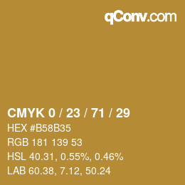 Color code: CMYK 0 / 23 / 71 / 29 | qconv.com