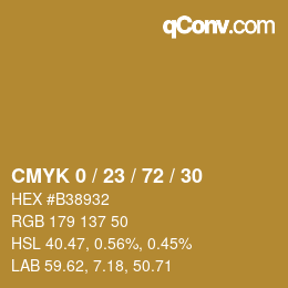 Color code: CMYK 0 / 23 / 72 / 30 | qconv.com