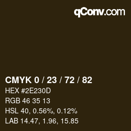 Color code: CMYK 0 / 23 / 72 / 82 | qconv.com